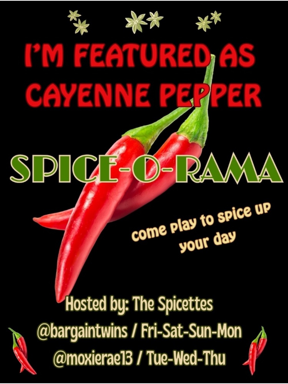 Spice-O-Rama Cayenne Pepper Graphic Tee/Print - Red & Green